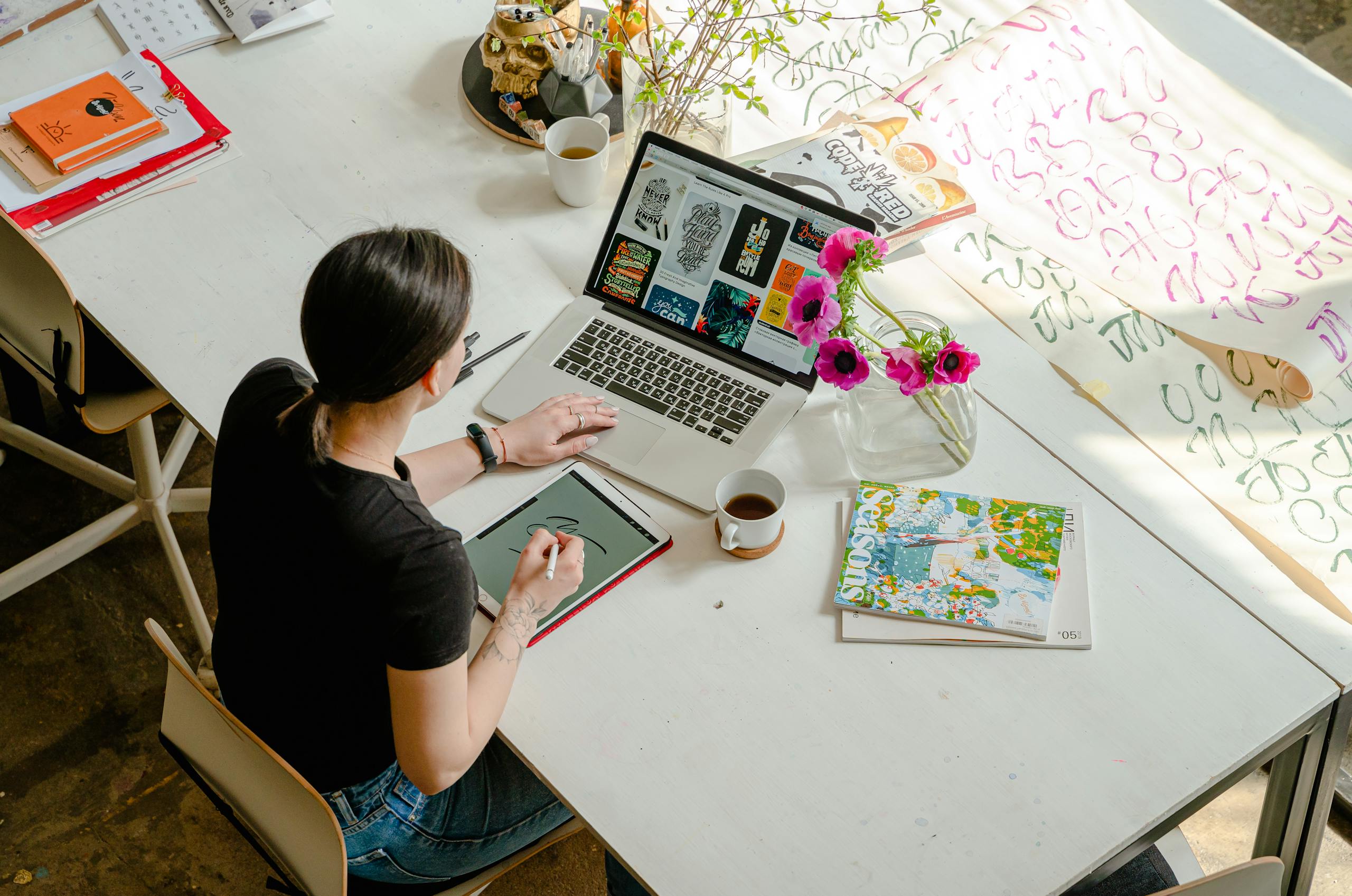 Woman Working in Remote Work