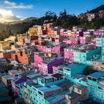Colorful Houses of Bogota in Colombia