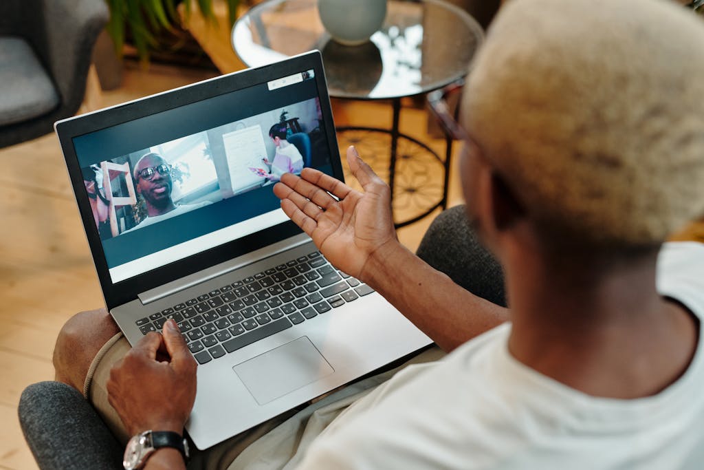 Man on a Video Call